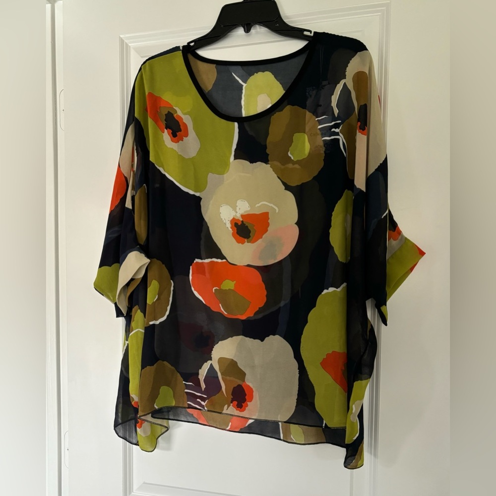 Abstract floral blouse